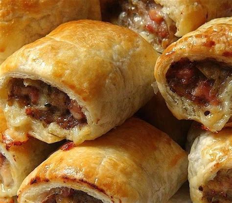 Cheesy Beef and Bacon Sausage Rolls Recipe | SideChef