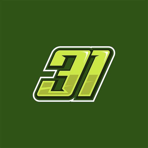 Premium Vector | Racing number 31 logo design vector