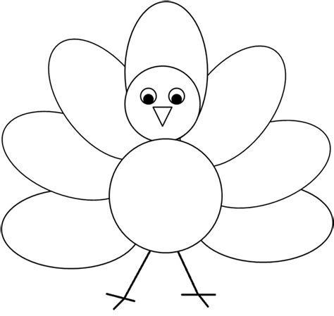 Turkey black and white simple turkey clipart - WikiClipArt