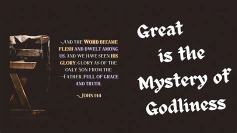 Great is the Mystery of Godliness - One News Page VIDEO