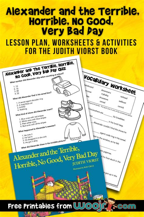 Alexander and the Terrible, Horrible, No Good, Very Bad Day Lesson Plan ...