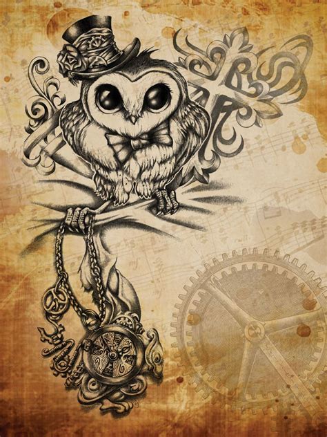 Steampunk Owl by Revenants1.deviantart.com on @deviantART | Tattoos, Punk tattoo, Tattoo designs