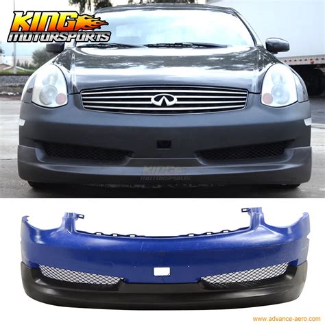 Fit For 06 07 Infiniti G35 Coupe Sport G Style Front Bumper Lip Spoiler ...