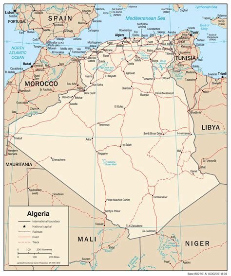 Large political map of Algeria. Algeria large political map | Vidiani ...