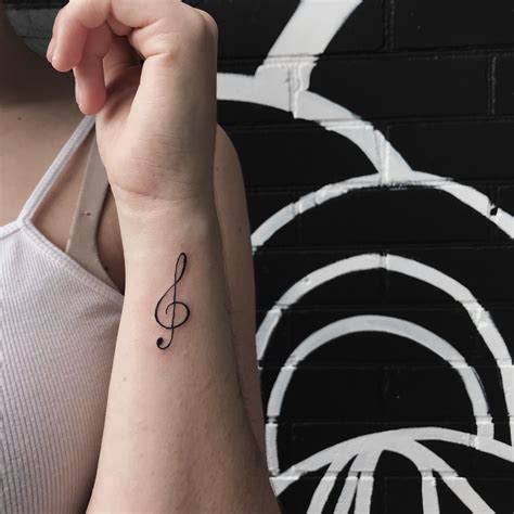 Cool Treble Clef Tattoo