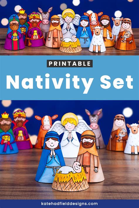 A printable Nativity scene craft that your kids will love to make | Nativity scene crafts ...