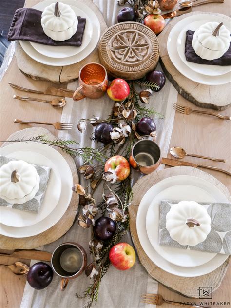 Thanksgiving Centerpiece With Fresh Fruit - Taryn Whiteaker Designs