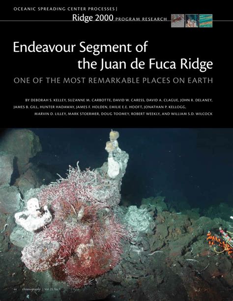 (PDF) Endeavour Segment of the Juan de Fuca Ridge: One of the Most Remarkable Places on Earth