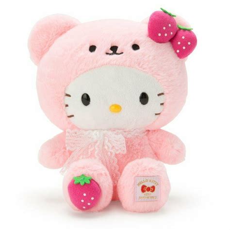 Hello Kitty Sanrio [New] 45th Memorial Plush Doll (Strawberry Bear) Japan F/S | Hello kitty ...