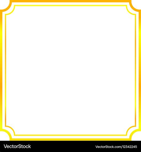 Gold frame Beautiful simple golden design Vector Image