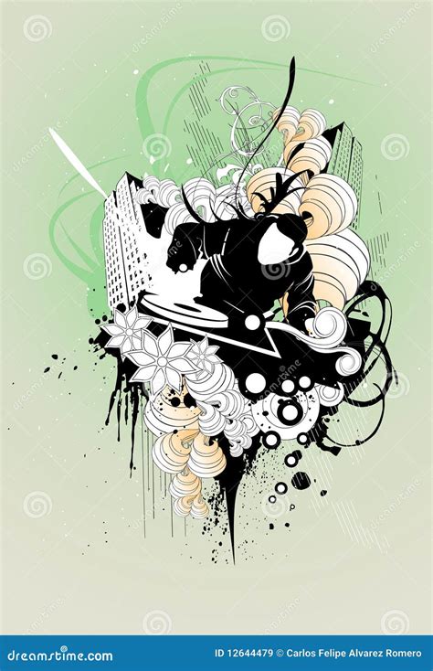 Dj vector illustration stock vector. Illustration of dirty - 12644479