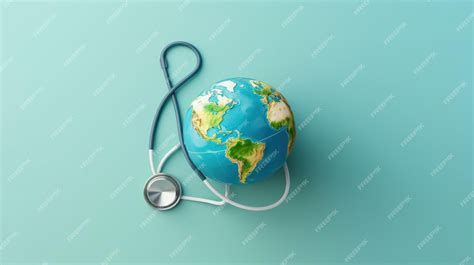 Premium Photo | Globe and medical doctor stethoscope for world health day concept AI generated image