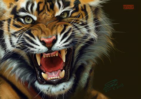 Tiger Digital painting by artbigstudio on DeviantArt