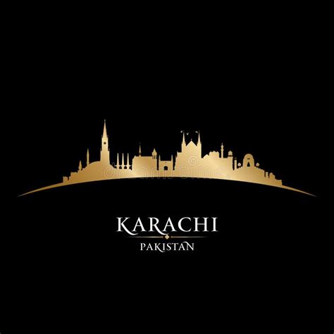 Karachi Pakistan City Skyline Vector Silhouette Stock Vector - Illustration of union, silhouette ...