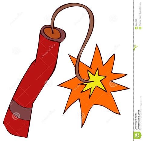 TNT Dynamite Stick Lit Fuse Exploding Drawing Vector Illustration ...