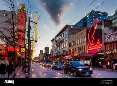 Granville Street, downtown, Vancouver, British Columbia, Canada Stock ...