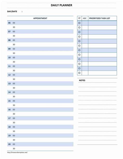 Free Printable Daily Calendar With Time Slots – Template Calendar Design