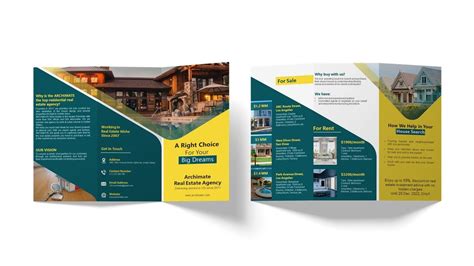 Real Estate Company Brochure Trifold PPT Presentation