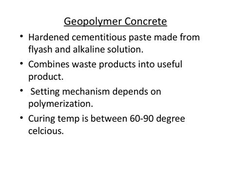 Geopolymer Concrete