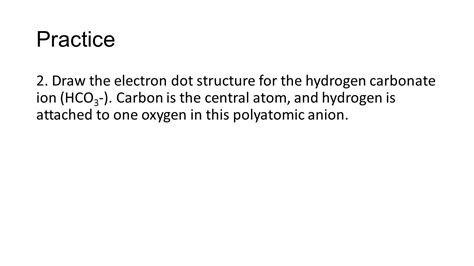 Hydrogen Carbonate Ion Lewis Structure