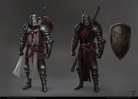 ArtStation - Templar Armor, Michał Sałata Fantasy Theme, Fantasy Concept Art, Fantasy Armor ...