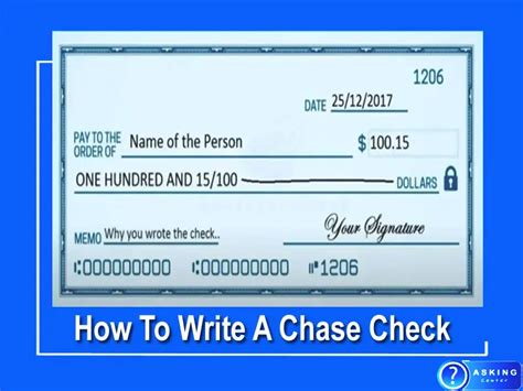 How To Write A Chase Check (8 Easy Steps) | Asking Center