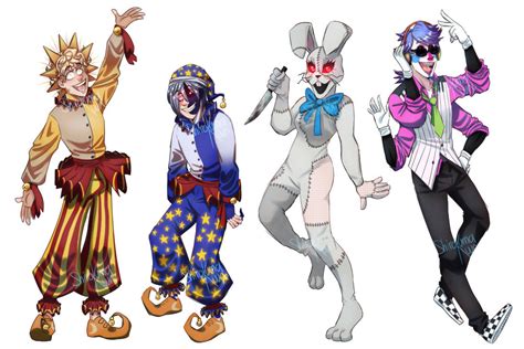 Human!FNAF | Security Breach Characters as humans2 by ShirokumaKuun on DeviantArt