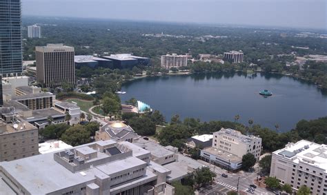 View of Lake Eola Park from a friend's condo | Lake eola, Central ...