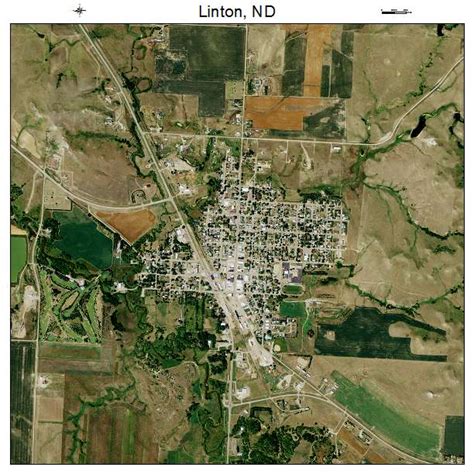 Aerial Photography Map of Linton, ND North Dakota