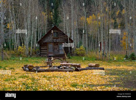 USA, Colorado, Crystal. Ghost Town Buildings Stock Photo - Alamy