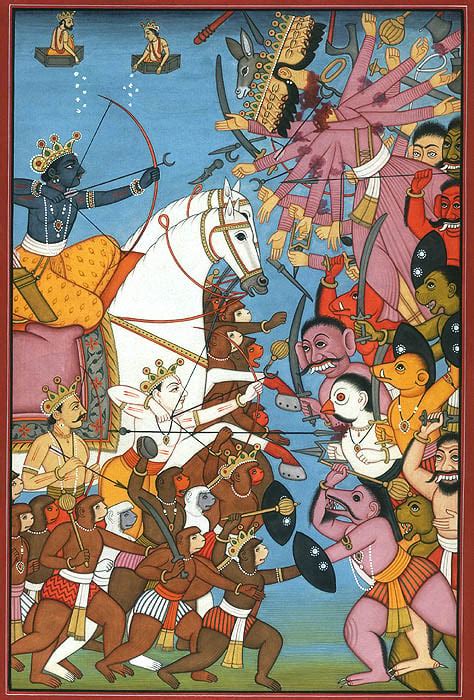 Rama's Battle with Ravana | Exotic India Art