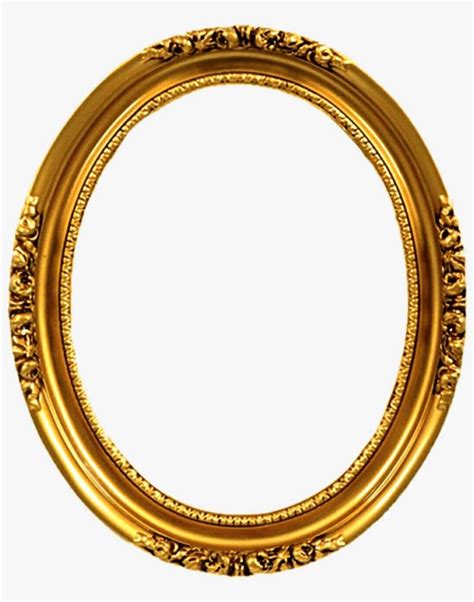 Antique Gold Oval Picture Frame PNG Image | Transparent PNG Free ...