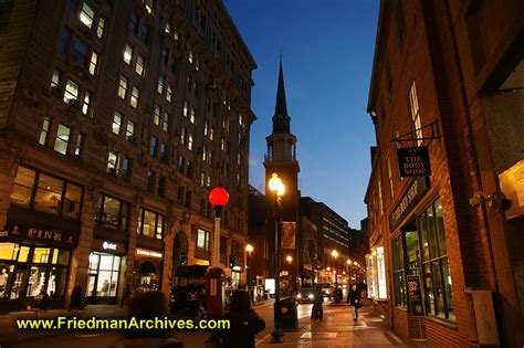 Boston Street at Night – The Friedman Archives – Stock Photo Images by Gary L. Friedman