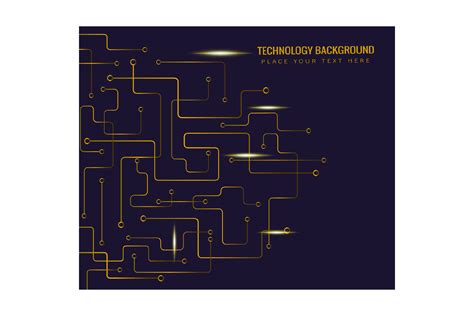 Circuit Board with Connecting Lines Gold Graphic by Jaka Sembung ...