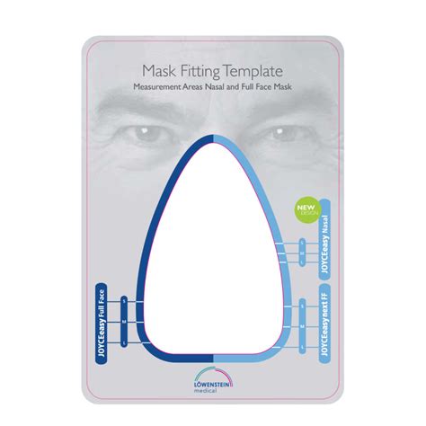 Lowenstein CPAP mask fitting template