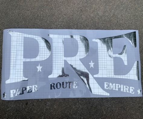 Paper Route Empire Vinyl Car Decal P.R.E - Etsy Australia