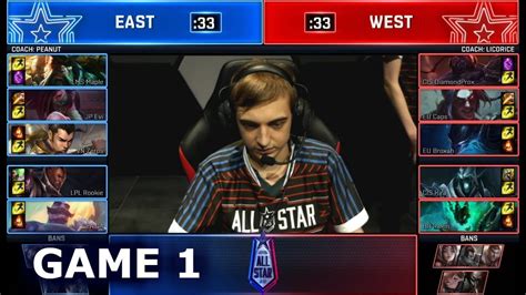 East vs West - Game 1 | Show Match Day 3 2018 LoL All Star Event - YouTube