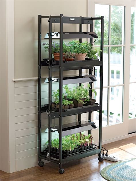 Grow Lights: Compact 3-Tier SunLite® Garden | Gardeners.com | Grow lights, Grow light stand ...