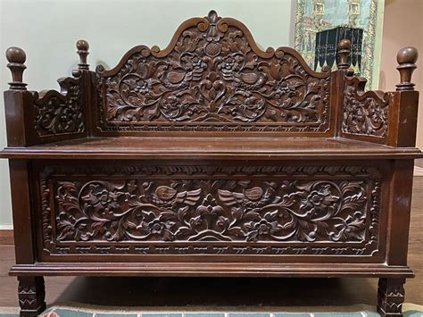 Antique wooden bench, Furniture & Home Living, Furniture, Tables & Sets ...