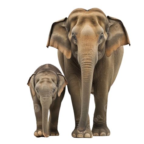 Asian Elephant With Baby Transparent Background, Elephant, Animal, Transparent PNG Transparent ...