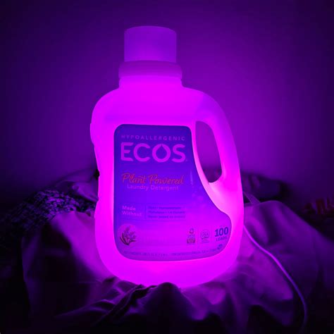 Ecos Lavender Laundry Detergent Container, Repurposed Into A Nightlight, Desk Lamp, USB Powered ...