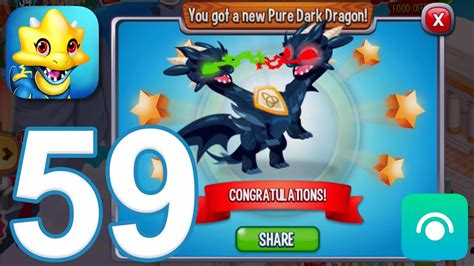 Dragon City - Gameplay Walkthrough Part 59 - Level 34, Pure Dark Dragon ...