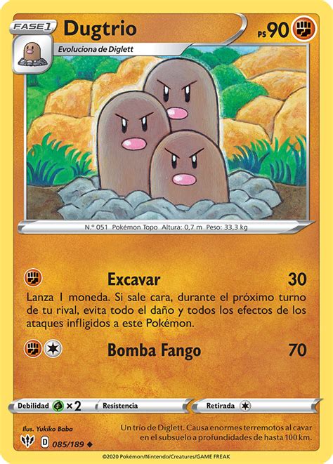 Dugtrio (Oscuridad Incandescente TCG) - WikiDex, la enciclopedia Pokémon