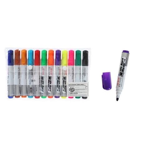 12pc Jumbo Whiteboard Markers: Bold and Bright Colors for Clear Presentations