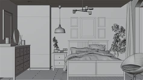 3D IKEA bedroom interior 002 model - TurboSquid 1737194