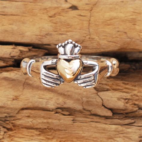 Claddagh Ring Sterling Silver Bronze Heart Mixed Metals Crown Engagement Friendship Holy ...