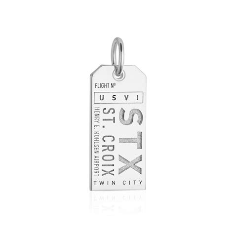 St. Croix Virgin Islands Caribbean STX Luggage Tag Charm Silver – JET ...