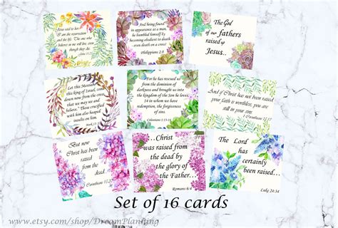 Easter Bible Verses Cards Scripture Memory Cards ESV Scripture Study Scripture Memory Verse ...