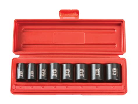 3/8 Inch Drive 6-Point Impact Socket Set, Metric (8-Piece) | TEKTON | 4795