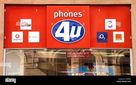 Phones 4U store sign, Cambridge UK Stock Photo - Alamy